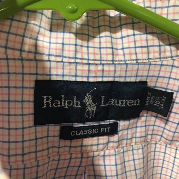 RL POLO SIZE 16.5/34-35 TATTERSALL CHECKED SHIRT - Picture 3 of 3